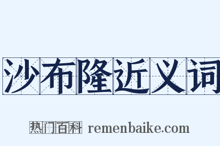 沙布隆近义词是什么意思的图片